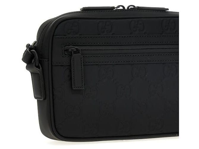Gucci Piccola borsa a tracolla in gomma Nero - vista 6