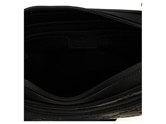 Gucci Piccola borsa a tracolla in gomma Nero - vista 7
