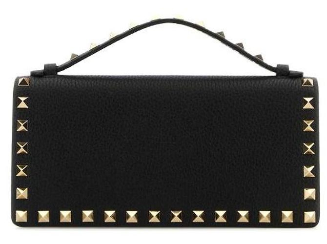 Valentino Borsa a tracolla con catena Rockstud Nero - vista 4