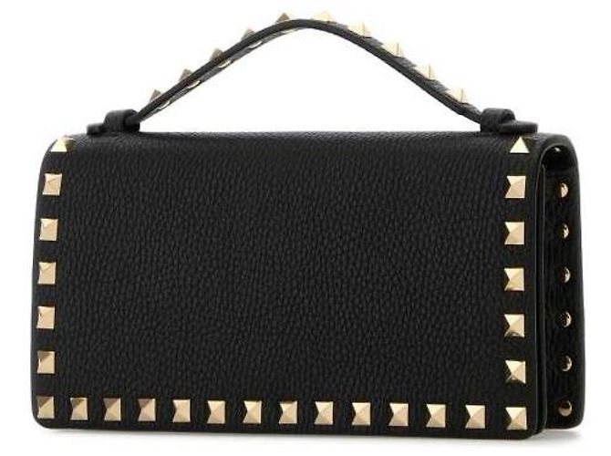 Valentino Borsa a tracolla con catena Rockstud Nero - vista 5