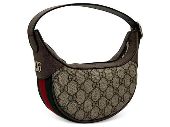 Gucci Piccola borsa a tracolla Ophidia Marrone - vista 4