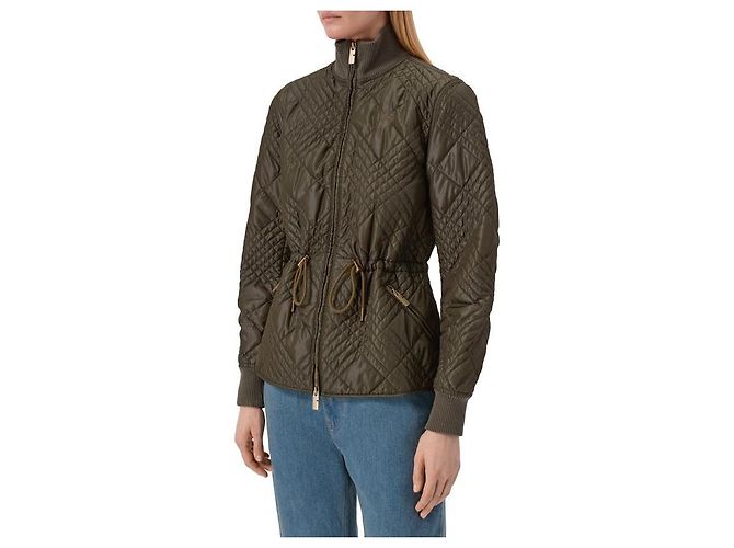 Burberry Wakerley Nylonjacke mit Micro-Check-Stich Grün - Ansicht 5