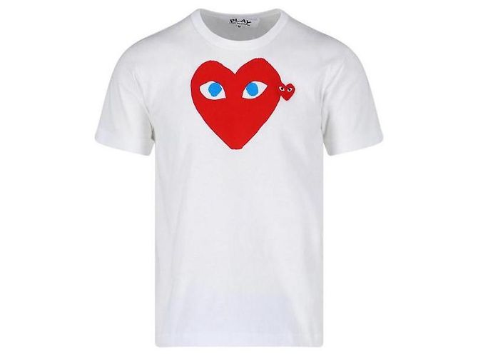 Comme Des Garcons Camiseta de manga corta con parche de corazón rojo - vista 4