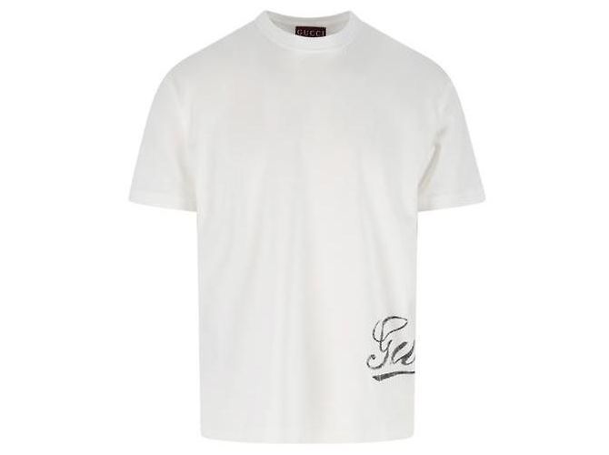 Gucci Camiseta de jersey de algodón estampado Blanco - vista 4