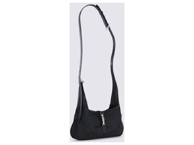 Gucci Borsa a Spalla Jackie Slim Medium Nero - vista 6