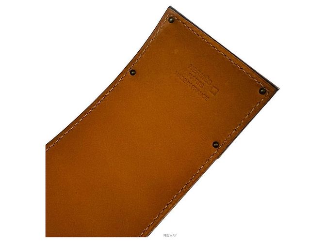 Hermès Bracciale Kelly Dock Crocodile Placcato Oro
Bracciale con Timbro Nero - vista 4