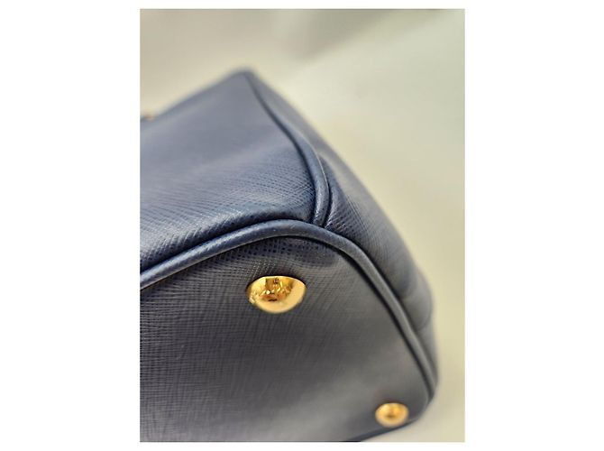 Prada Borsa Tote e Borsa a Spalla Saffiano Lux Blue - vista 12