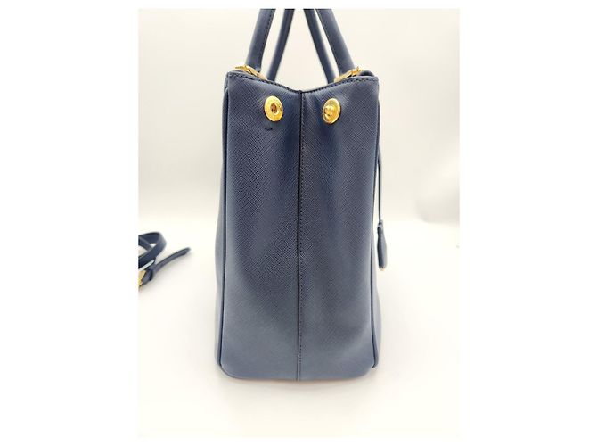 Prada Borsa Tote e Borsa a Spalla Saffiano Lux Blue - vista 3