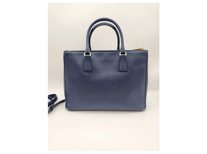 Prada Borsa Tote e Borsa a Spalla Saffiano Lux Blue - vista 7