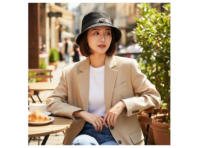 Gucci Bucket Hat aus GG Canvas Original Schwarz - Ansicht 9