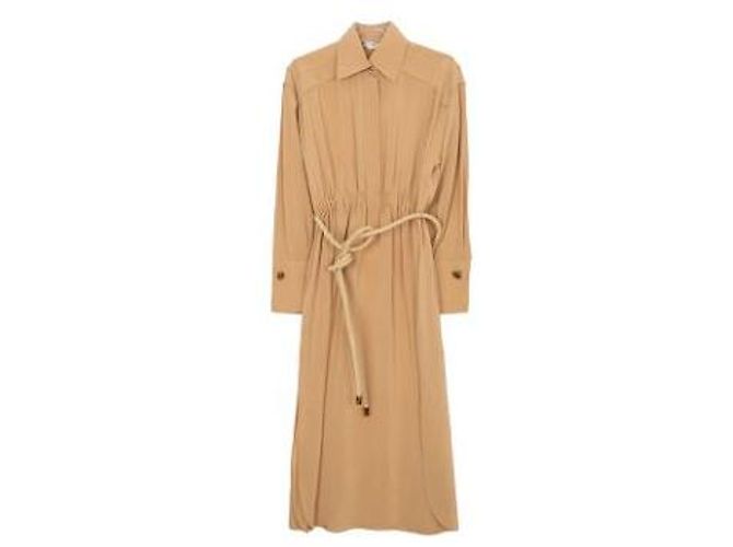 Fendi Abito midi in seta con cintura a corda Arancione - vista 2