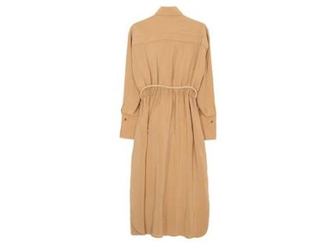 Fendi Abito midi in seta con cintura a corda Arancione - vista 5