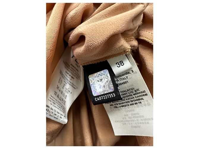 Fendi Abito midi in seta con cintura a corda Arancione - vista 8