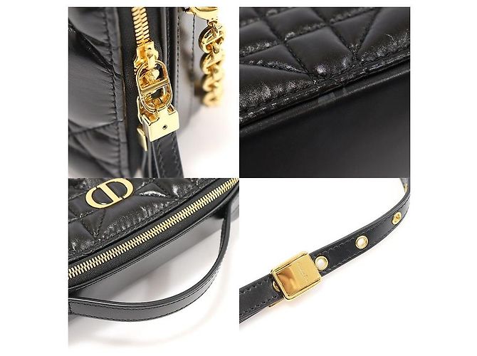 Borsa Caro Dior Nera Macro Cannage in pelle di vitello Nero - vista 6