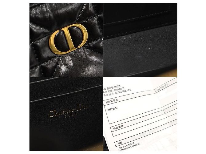 Borsa Caro Dior Nera Macro Cannage in pelle di vitello Nero - vista 7