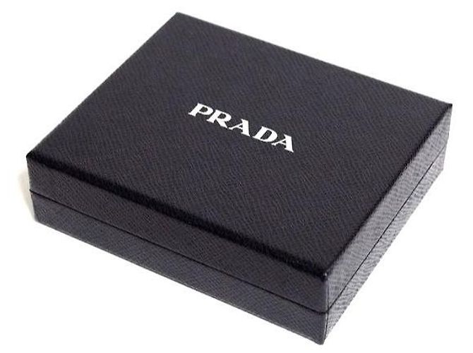 Prada Saffiano Triangle Card Holder Black - view 6