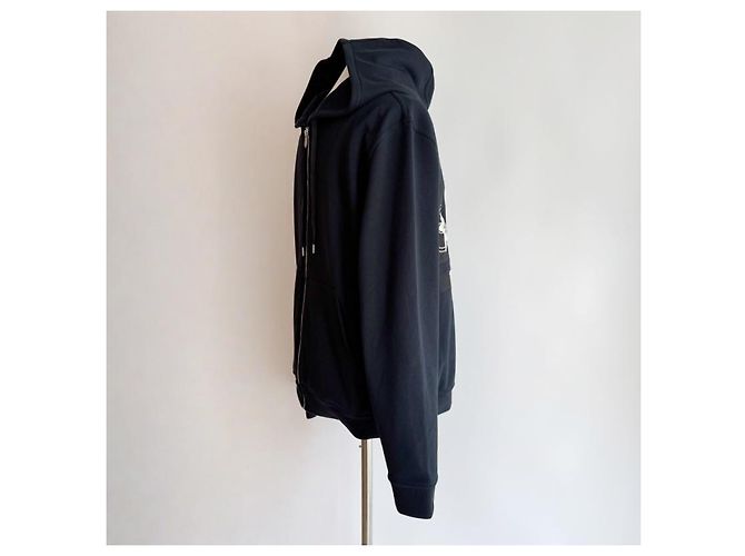 Hermès Zip-Up Hoodie Sweatshirt Marine Schwarz - Ansicht 6