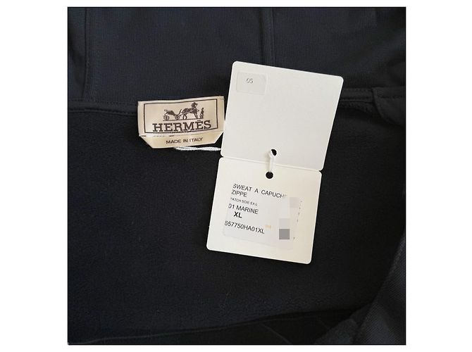 Hermès Zip-Up Hoodie Sweatshirt Marine Schwarz - Ansicht 8