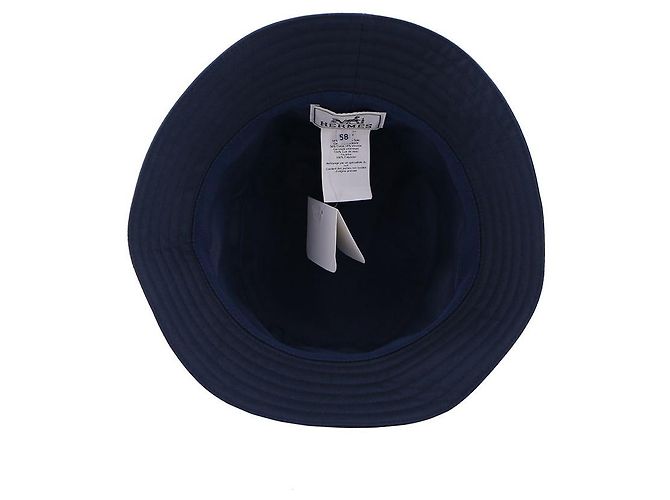Hermès Bucket Hat mit Lift-Motiv Blau - Ansicht 6