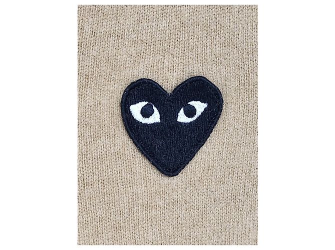 Comme Des Garcons Strickware für Damen beige schwarz mit Patch Braun - Ansicht 10