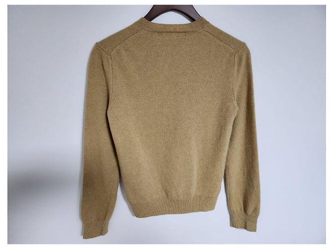 Comme Des Garcons Strickware für Damen beige schwarz mit Patch Braun - Ansicht 5