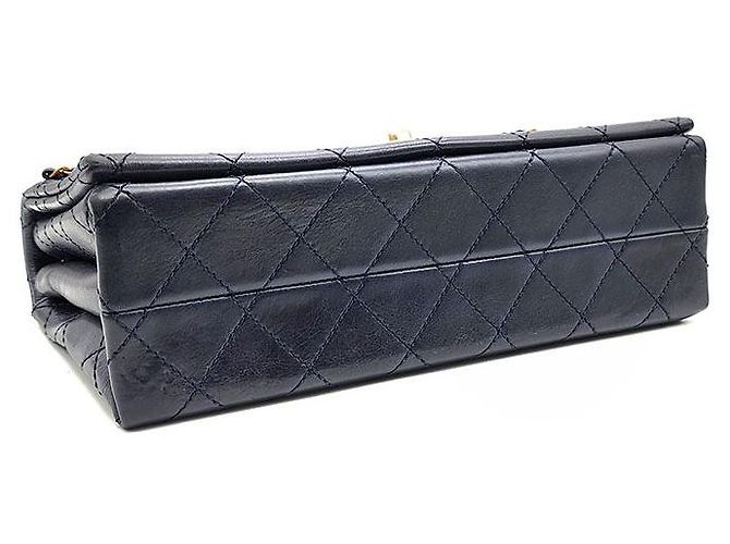 Chanel Borsa a tracolla con catena in pelle di vitello Blu - vista 7
