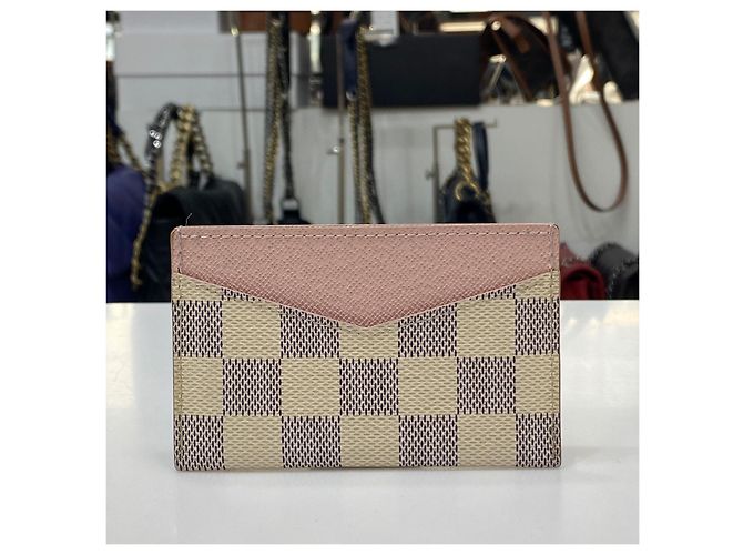 Louis Vuitton Damier Azur Canvas Rose Ballerine Kartenetui Pink - Ansicht 7