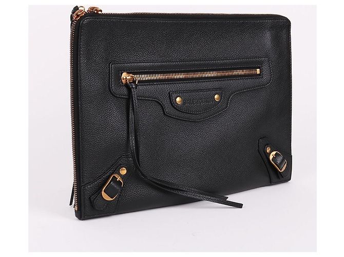 Balenciaga Clutch Neo Classic nera Nero - vista 4