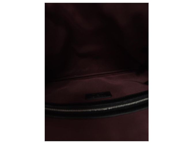 Chanel Clutch Medium Black Caviar CC Logo Silver Nero - vista 4