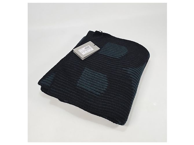 Balenciaga Sciarpa in lana con logo stampato Nero - vista 2
