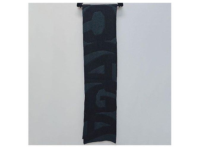 Balenciaga Sciarpa in lana con logo stampato Nero - vista 4