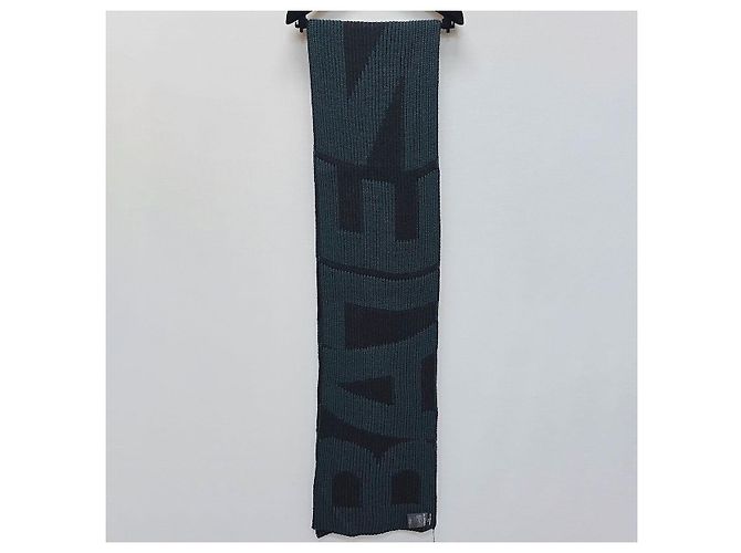 Balenciaga Sciarpa in lana con logo stampato Nero - vista 5
