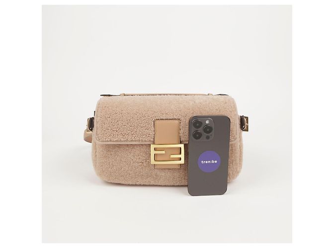 Fendi Borsa Tote e Borsa a Spalla Baguette Multi in agnello rosa - vista 8