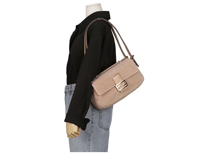 Fendi Borsa Tote e Borsa a Spalla Baguette Multi in agnello rosa - vista 9