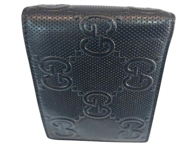 Gucci Black Embossed Jumbo Wallet Leather for Men - view 4