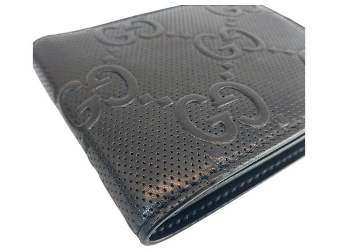 Gucci Black Embossed Jumbo Wallet Leather for Men - view 6