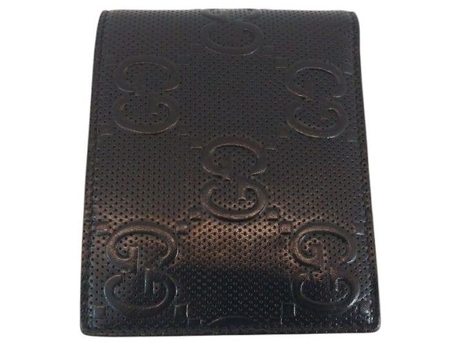 Gucci Black Embossed Jumbo Wallet Leather for Men - view 7