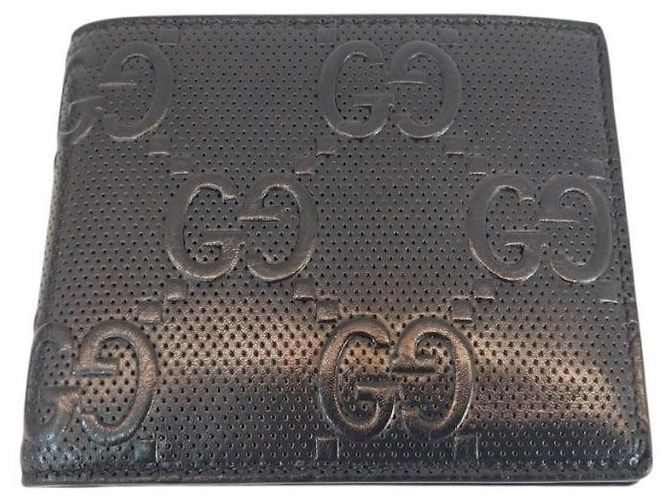 Gucci Black Embossed Jumbo Wallet Leather for Men - view 8