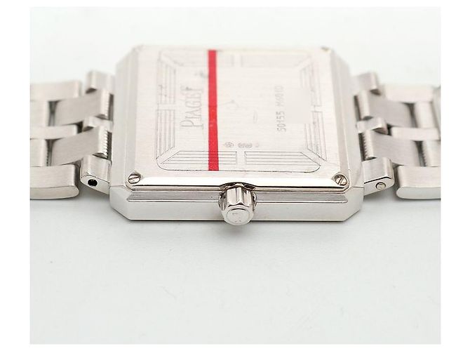 Piaget Protocol Herrenuhr Groß Weißgold Diamant Pavé Vintage - Ansicht 14