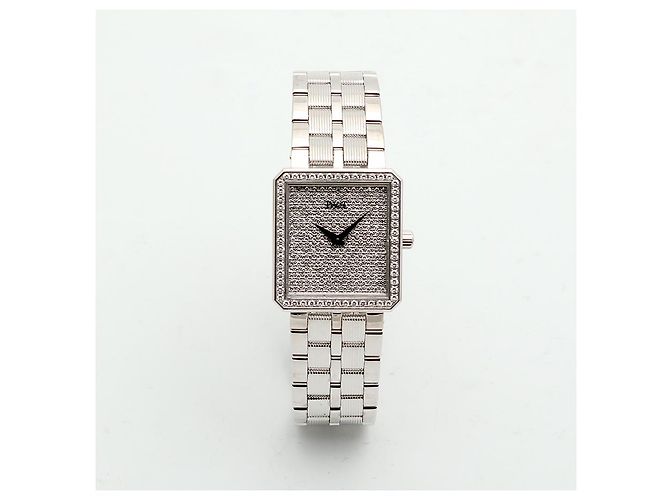 Piaget Protocol Herrenuhr Groß Weißgold Diamant Pavé Vintage - Ansicht 15