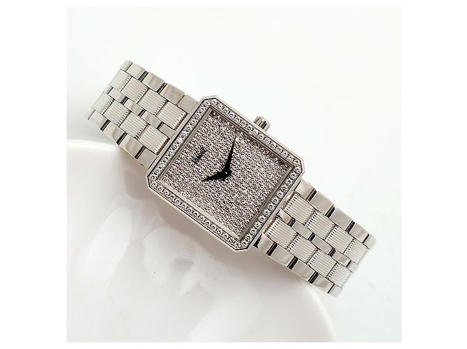 Piaget Protocol Herrenuhr Groß Weißgold Diamant Pavé Vintage - Ansicht 22