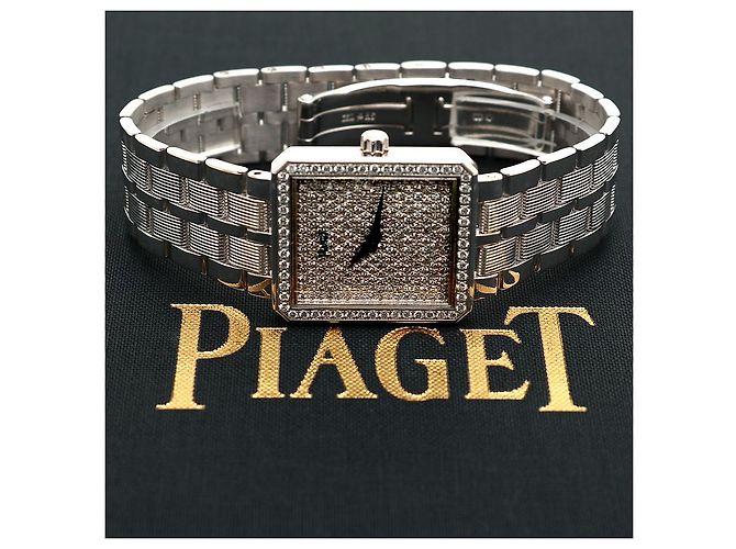 Piaget Protocol Herrenuhr Groß Weißgold Diamant Pavé Vintage - Ansicht 24