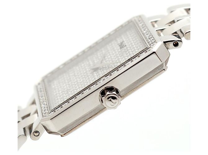 Piaget Protocol Herrenuhr Groß Weißgold Diamant Pavé Vintage - Ansicht 9