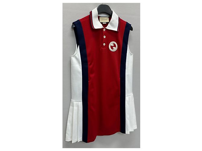 Gucci Technisches Jersey-Poloshirt-Kleid Rot - Ansicht 2