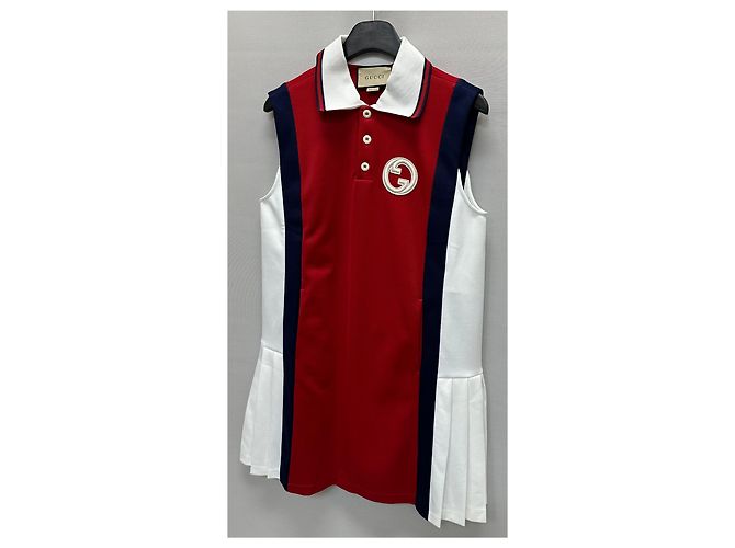 Gucci Technisches Jersey-Poloshirt-Kleid Rot - Ansicht 3