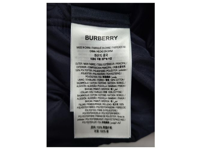 Burberry Mit Diamantsteppung und Cordkragen in Mitternachtsblau - Ansicht 5