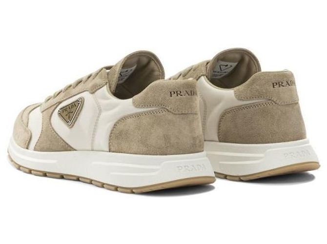 Prada Sneakers Fracs in scamosciato e re-nylon Bianco - vista 6