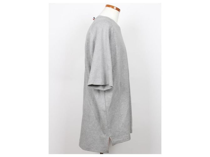 Thom Browne Baumwoll-T-Shirt mit diagonalem Armband und kurzen Ärmeln Grau Braun - Ansicht 4
