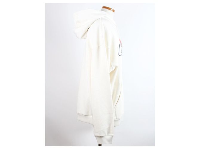Gucci Kapuzenpullover aus Baumwolljersey Off White XL Weiß - Ansicht 2