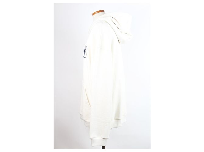 Gucci Kapuzenpullover aus Baumwolljersey Off White XL Weiß - Ansicht 4